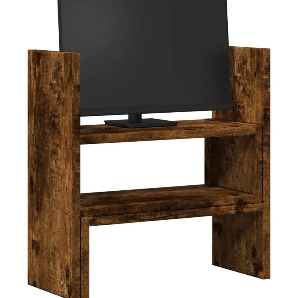 Elektronica*vidaXL Bureau organiser 40x17x41 cm bewerkt hout kleur Gerookt eiken