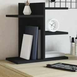 Kantoorartikelen*vidaXL Bureau organiser 42x21,5x42 cm bewerkt hout Zwart