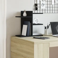 Kantoorartikelen*vidaXL Bureau organiser 42x21,5x42 cm bewerkt hout Zwart