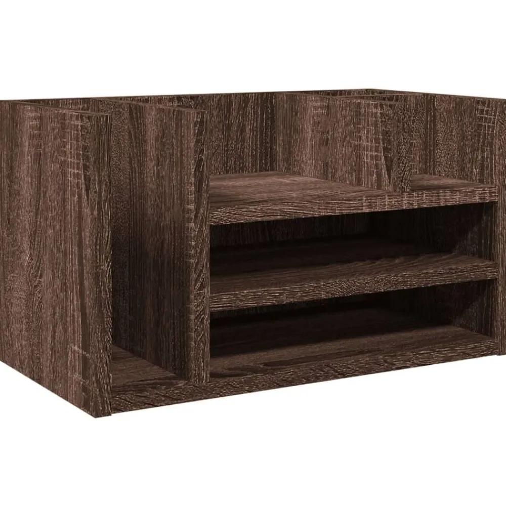 Kantoorartikelen*vidaXL Bureau organiser 44,5x24x25 cm bewerkt hout bruin eikenkleur