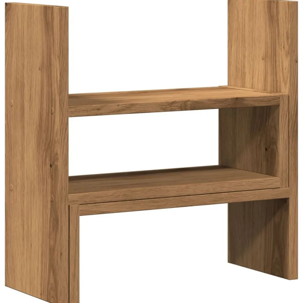 Bureau organiser 40x17x41 cm bewerkt hout artisanaal eiken>vidaXL Online