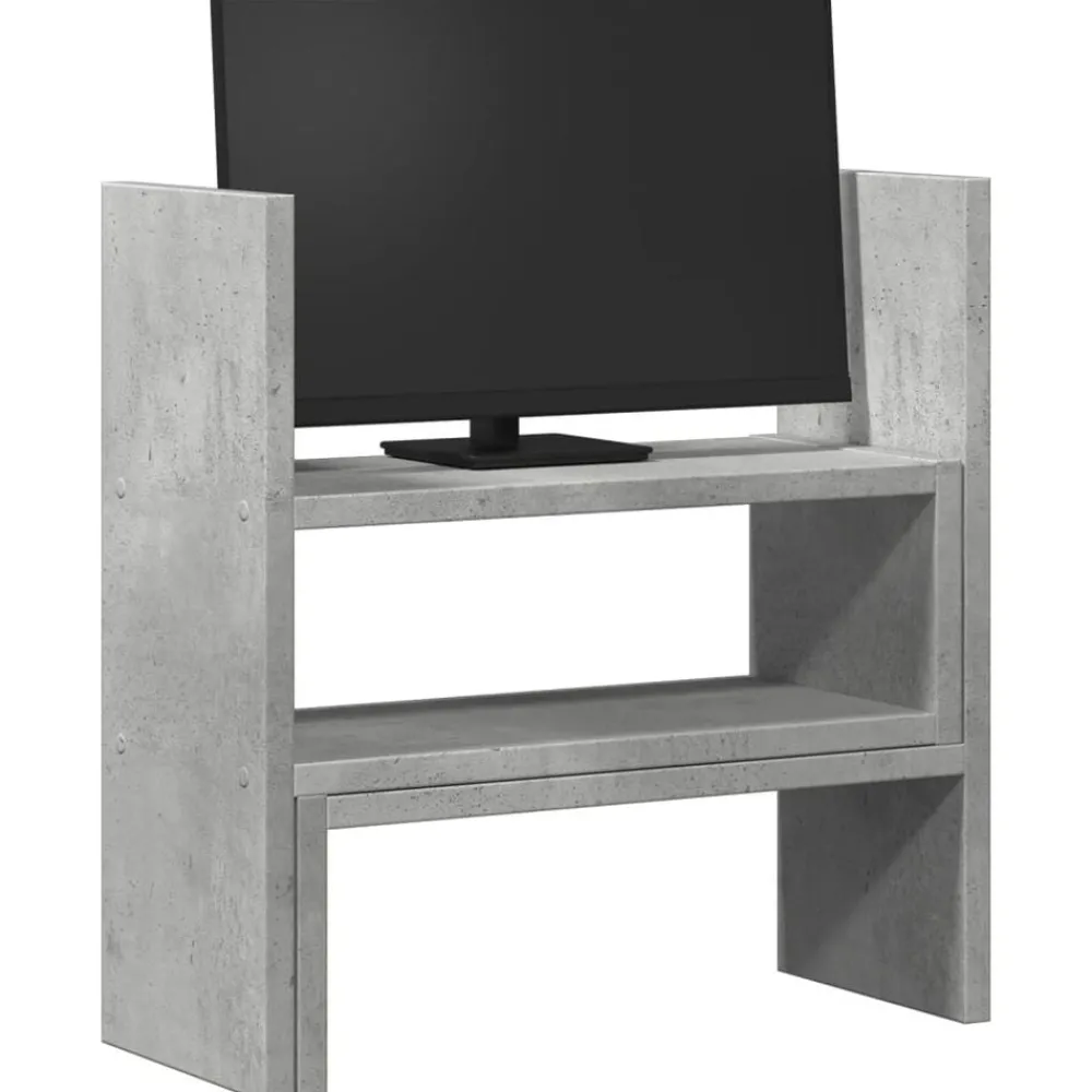 Elektronica*vidaXL Bureau organiser 40x17x41 cm bewerkt hout Betongrijs