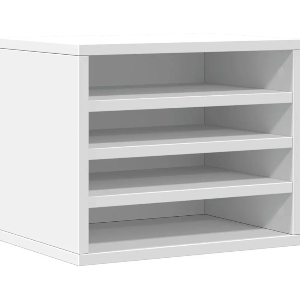 Kantoorartikelen*vidaXL Bureau organiser 36x26x29,5 cm bewerkt hout Wit