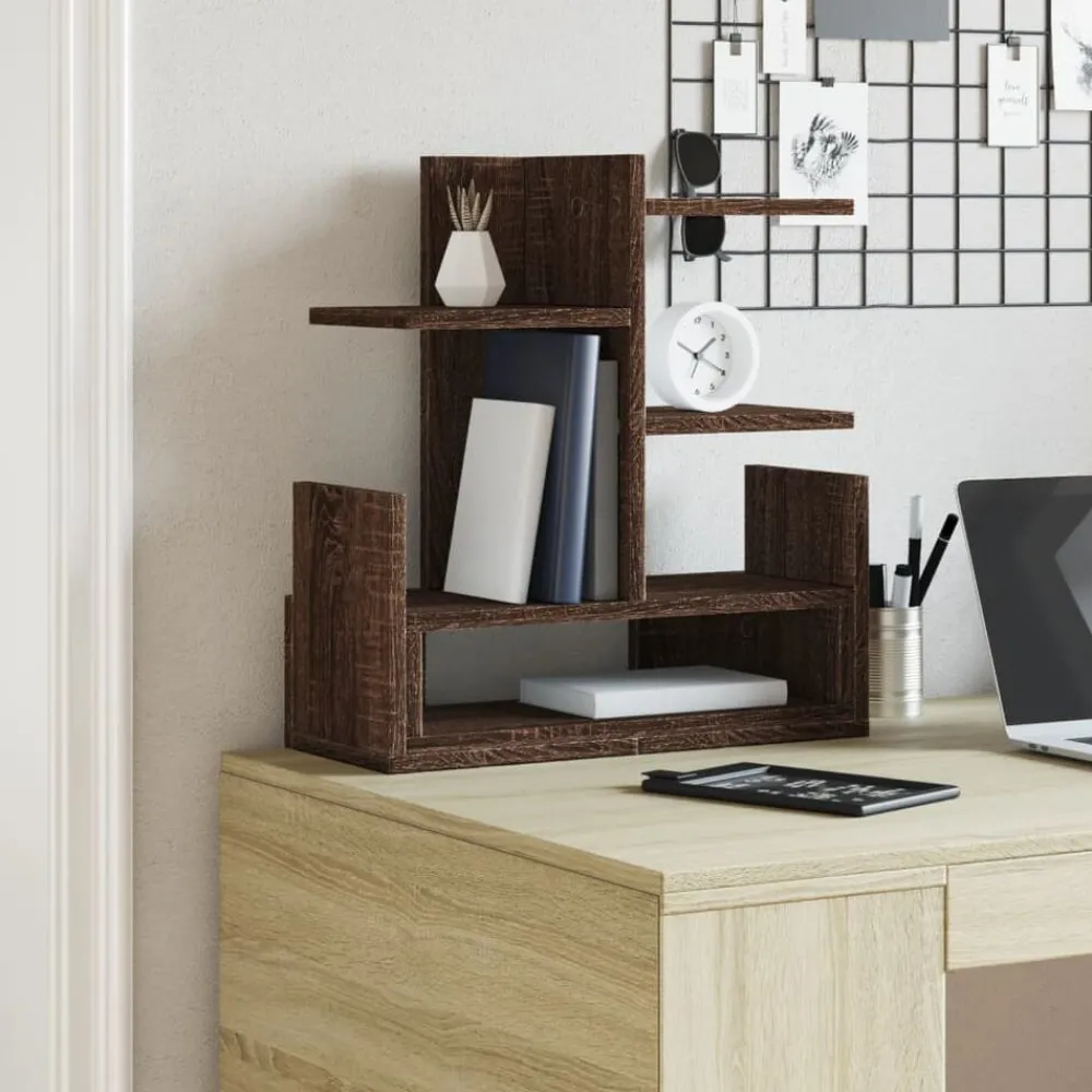 Kantoorartikelen*vidaXL Bureau organiser 49x20x52,5 cm bewerkt hout ig bruin eikenkleur