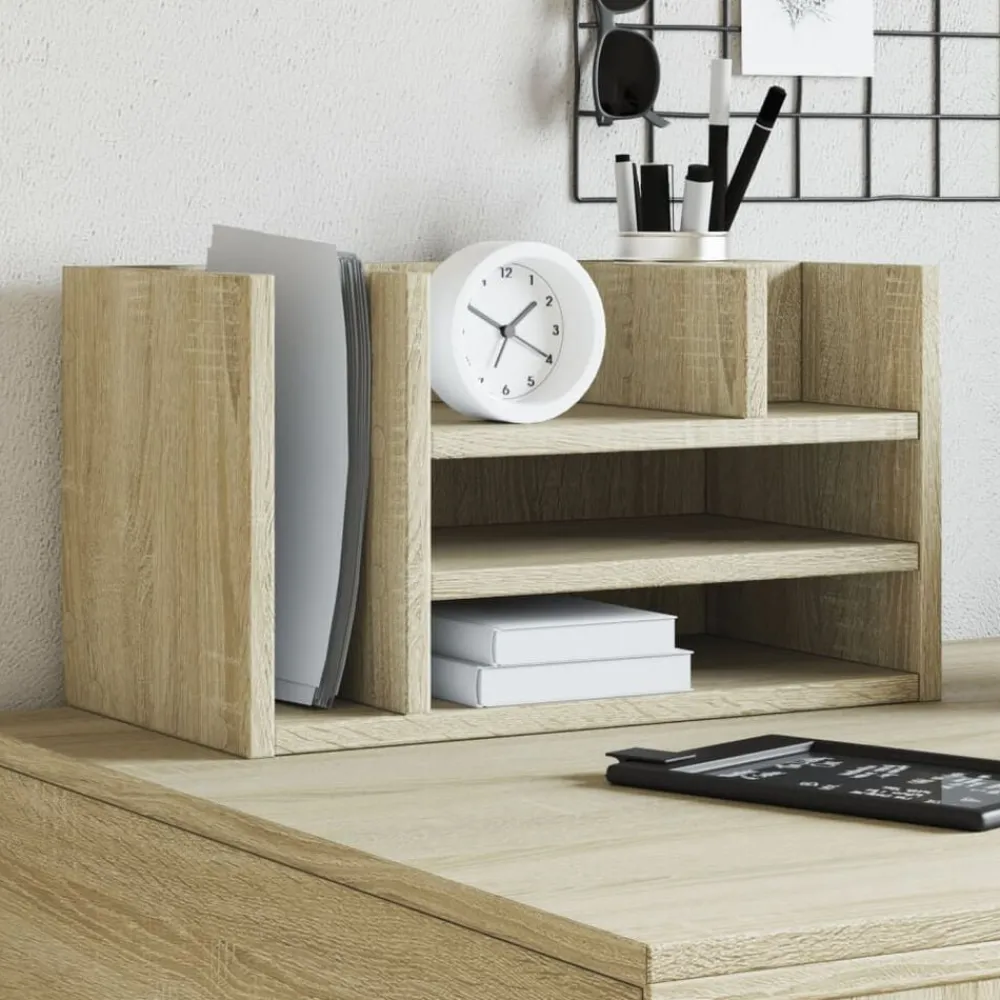 Bureau organiser 44,5x24x25 cm bewerkt hout kleurig>vidaXL Best