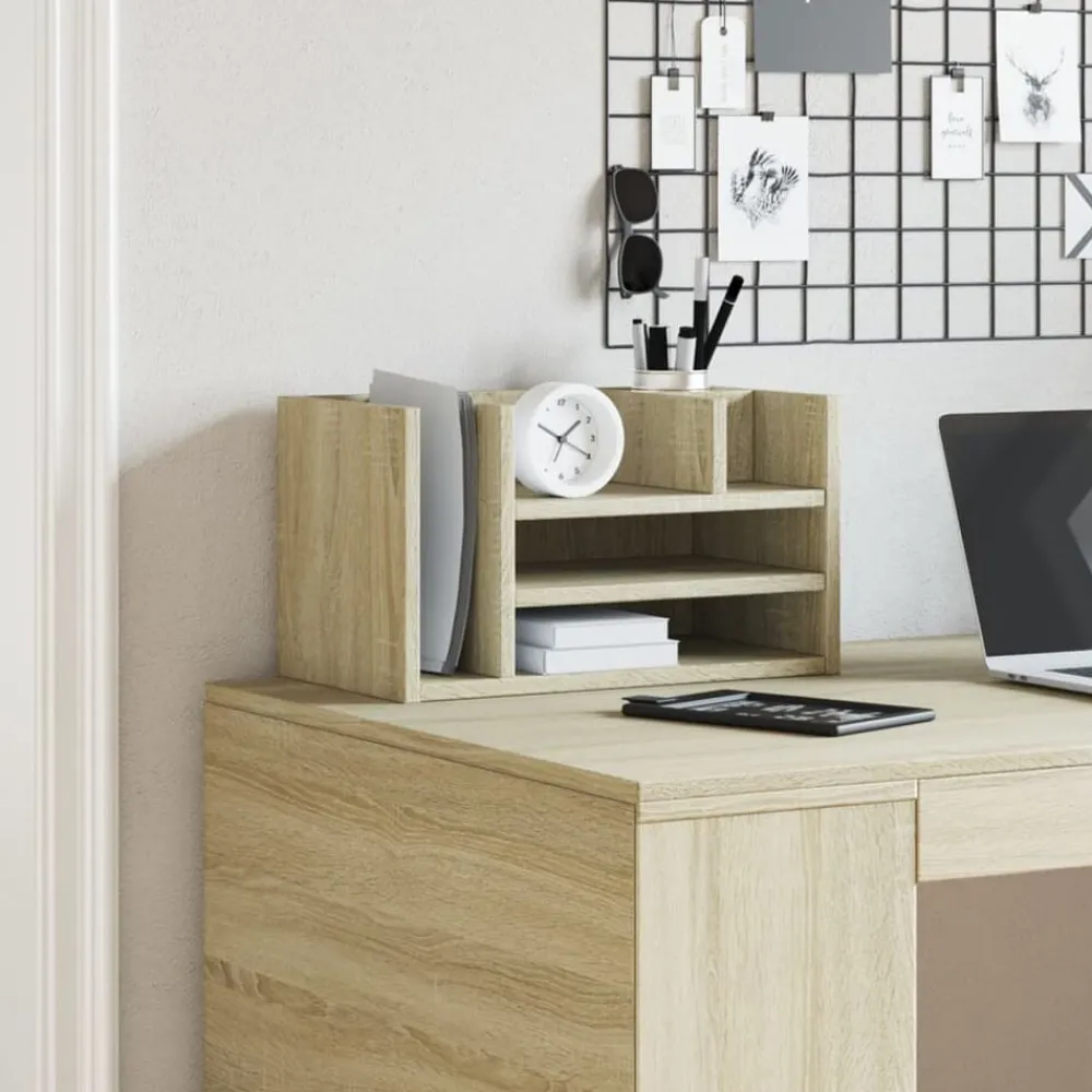 Bureau organiser 44,5x24x25 cm bewerkt hout kleurig>vidaXL Best