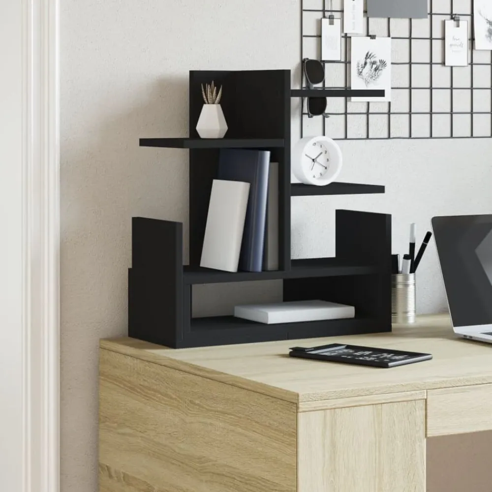 Kantoorartikelen*vidaXL Bureau organiser 49x20x52,5 cm bewerkt hout Zwart