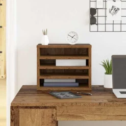 Kantoorartikelen*vidaXL Bureau Organizer Oudhout 36 x 26 x 29,5 cm Bewerkt hout Oud hout