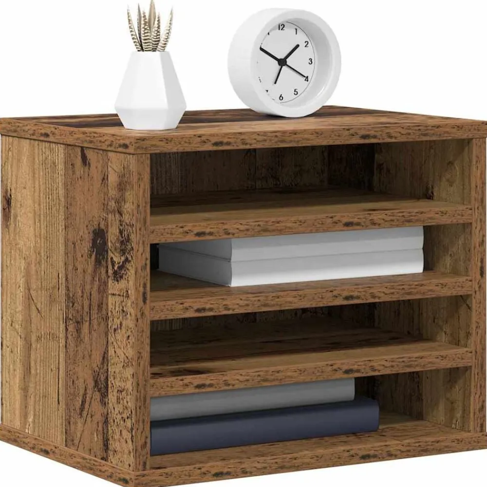 Kantoorartikelen*vidaXL Bureau Organizer Oudhout 36 x 26 x 29,5 cm Bewerkt hout Oud hout
