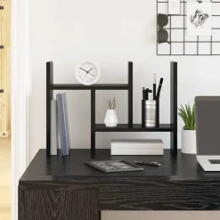 Kantoorartikelen*vidaXL Bureau Organizer 34,5 x 15,5 x 35,5 cm Bewerkt hout Zwart eiken