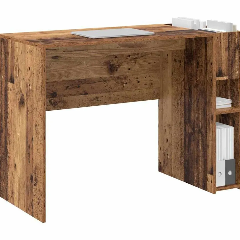 Bureau Oudhout 109 x 50 x 78 cm Bewerkt hout>vidaXL Hot