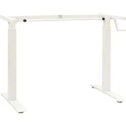 Kantoormeubelen*vidaXL Bureau 120 x 60 cm Massief Eikenhout Wit en donkerbruin