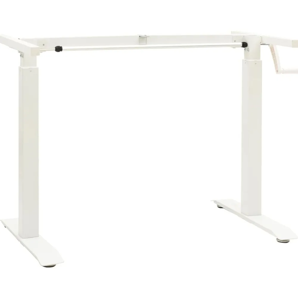 Kantoormeubelen*vidaXL Bureau 120 x 60 cm Massief Eikenhout Wit en donkerbruin