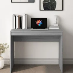 Bureau 90x40x72 cm bewerkt hout eikenkleurig><noscript><img width=