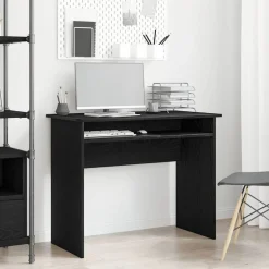 Kantoormeubelen*vidaXL Bureau 90x50x74 cm bewerkt hout kleur Zwart eiken