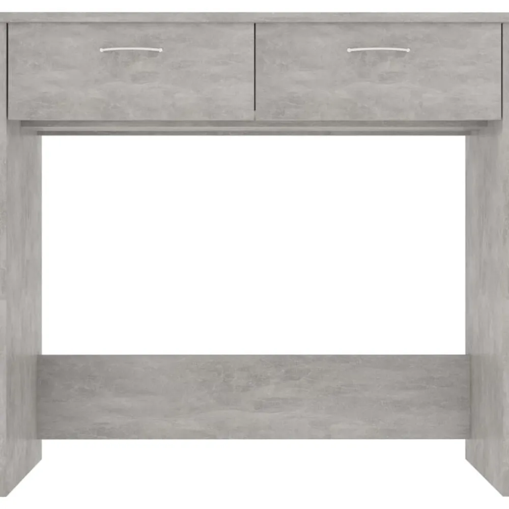 Kantoormeubelen*vidaXL Bureau 80x40x75 cm bewerkt hout Betongrijs