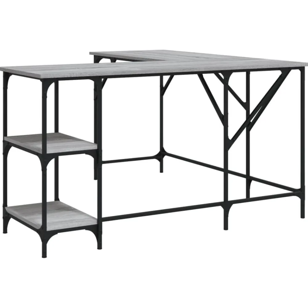 Bureau 139x139x75 cm bewerkt hout eikenkleurig>vidaXL New