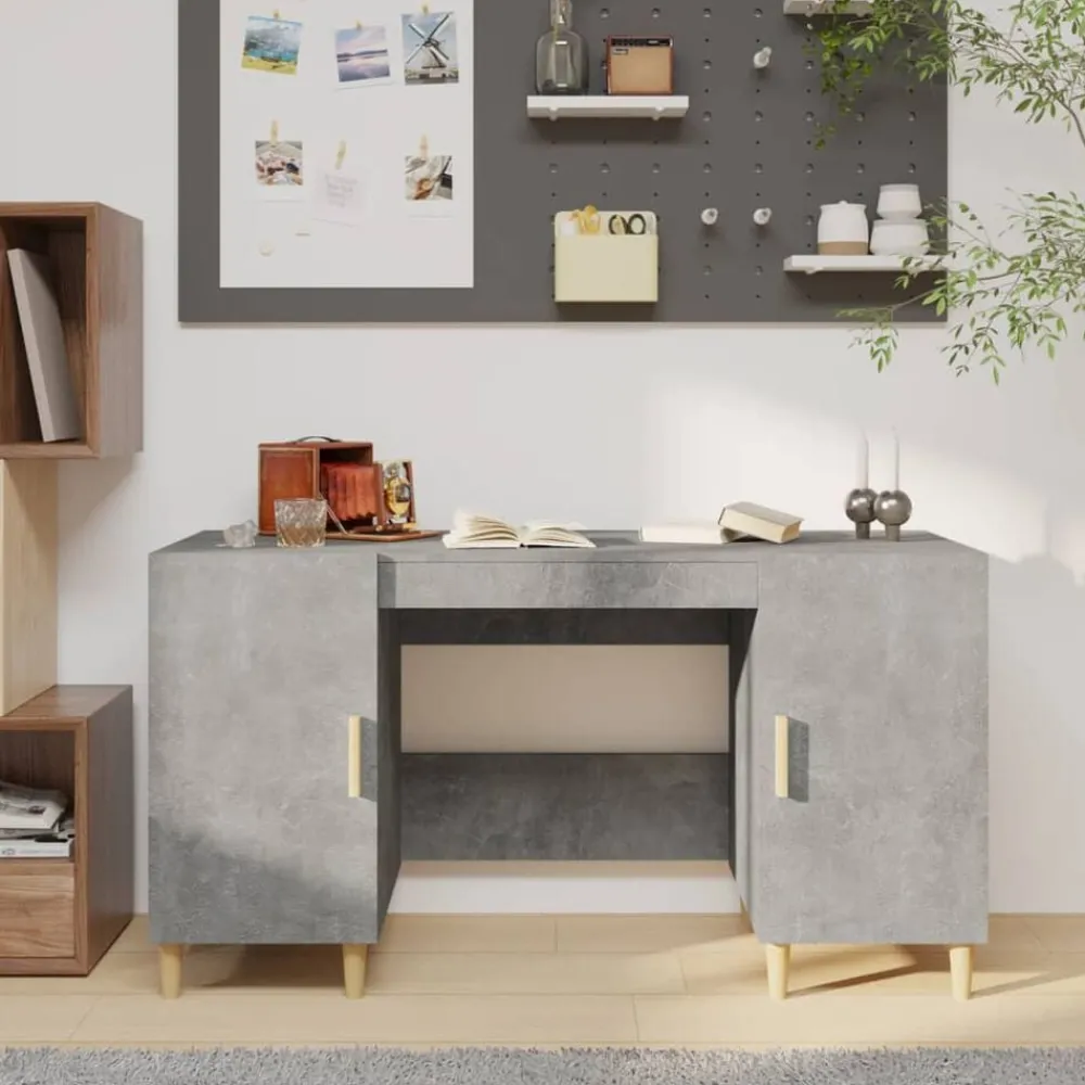 Bureau 140x50x75 cm bewerkt hout>vidaXL