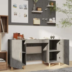 Bureau 140x50x75 cm bewerkt hout><noscript><img width=