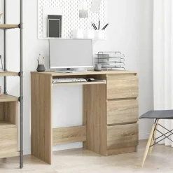 Bureau 90x45x76 cm bewerkt hout kleurig>vidaXL Clearance