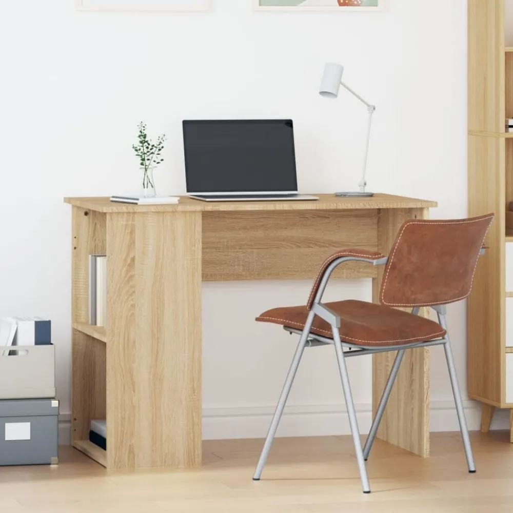 Kantoormeubelen*vidaXL Bureau 100x55x75 cm bewerkt hout kleurig Sonoma eiken