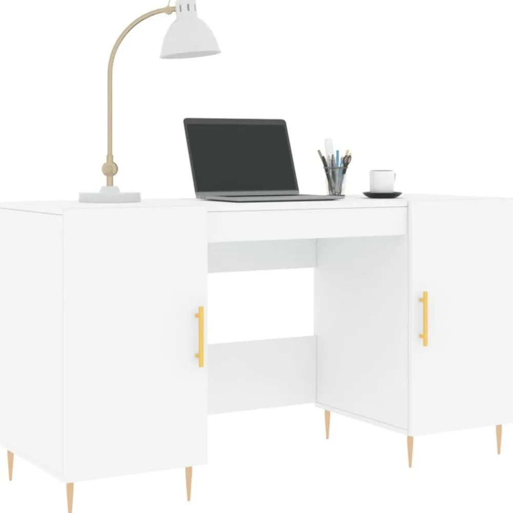 Bureau 140x50x75 cm bewerkt hout>vidaXL Online