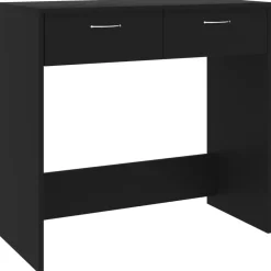 Kantoormeubelen*vidaXL Bureau 80x40x75 cm bewerkt hout Zwart