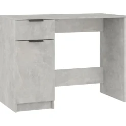 Kantoormeubelen*vidaXL Bureau 100x50x75 cm bewerkt hout Betongrijs