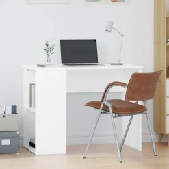 Kantoormeubelen*vidaXL Bureau 100x55x75 cm bewerkt hout Wit