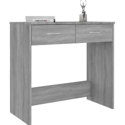 Bureau 80x40x75 cm bewerkt hout eikenkleurig><noscript><img width=