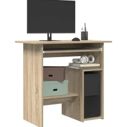 Kantoormeubelen*vidaXL Bureau 80x45x74 cm bewerkt hout kleurig Sonoma eiken