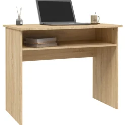 Bureau 90x50x74 cm bewerkt hout kleurig><noscript><img width=