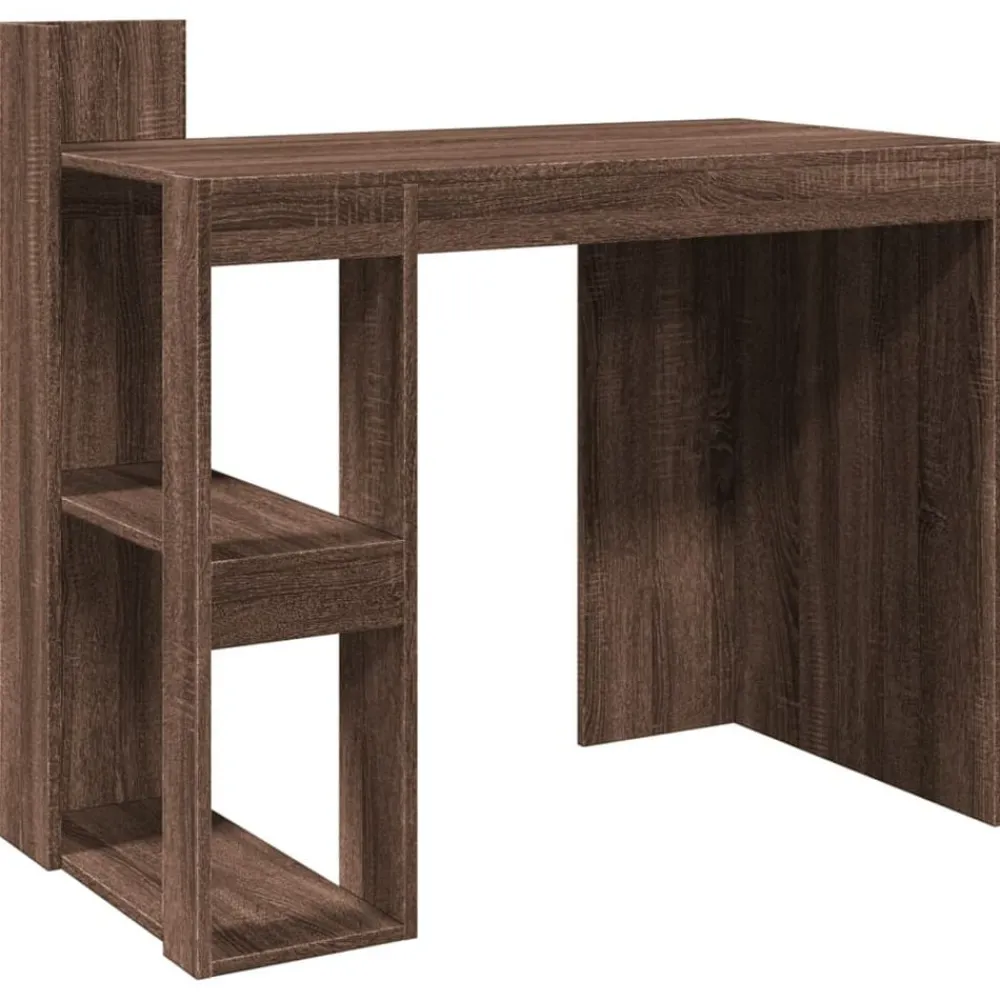 Kantoormeubelen*vidaXL Bureau 103,5x56,5x94 cm bewerkt hout ig bruin eikenkleur