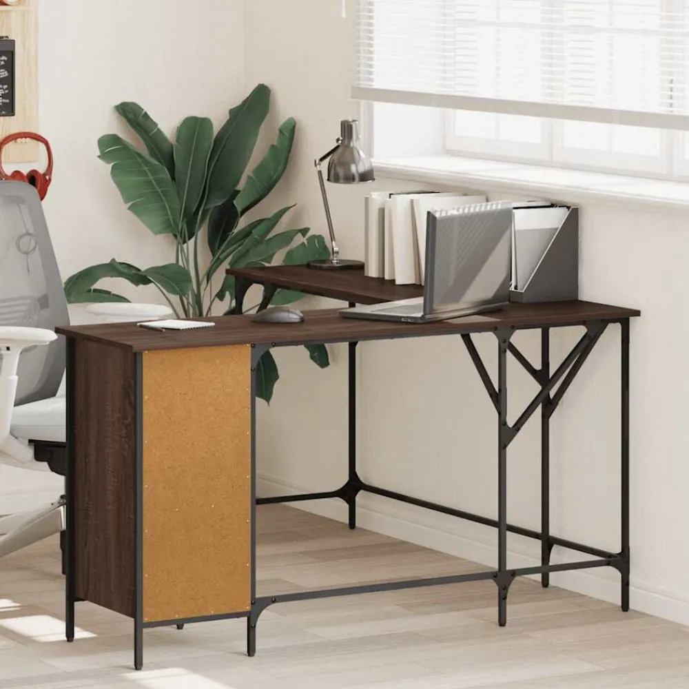 Bureau 141x141x75 cm bewerkt hout>vidaXL Best