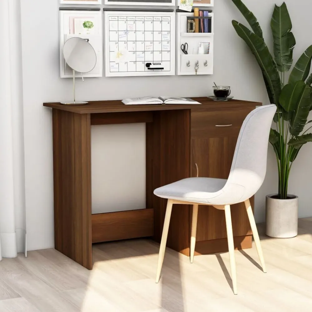 Bureau 100x50x76 cm bewerkt hout>vidaXL Discount