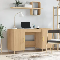 Bureau 140x50x75 cm bewerkt hout kleurig>vidaXL Clearance