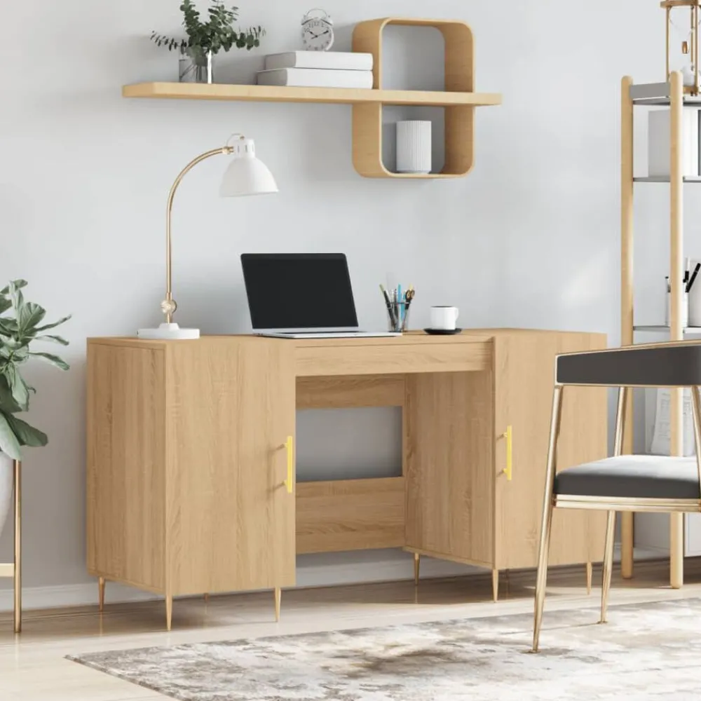 Bureau 140x50x75 cm bewerkt hout kleurig>vidaXL Clearance