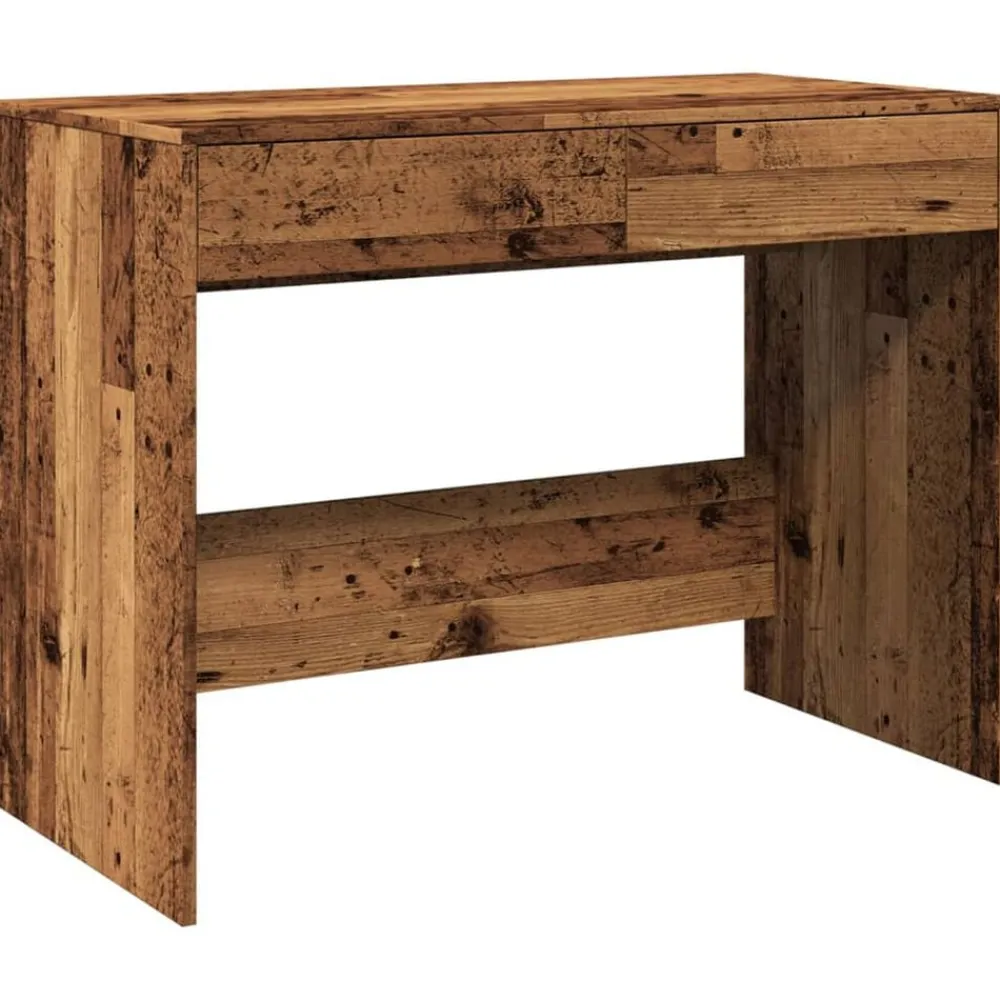 Bureau 101x50x76,5 cm bewerkt hout kleurig>vidaXL New