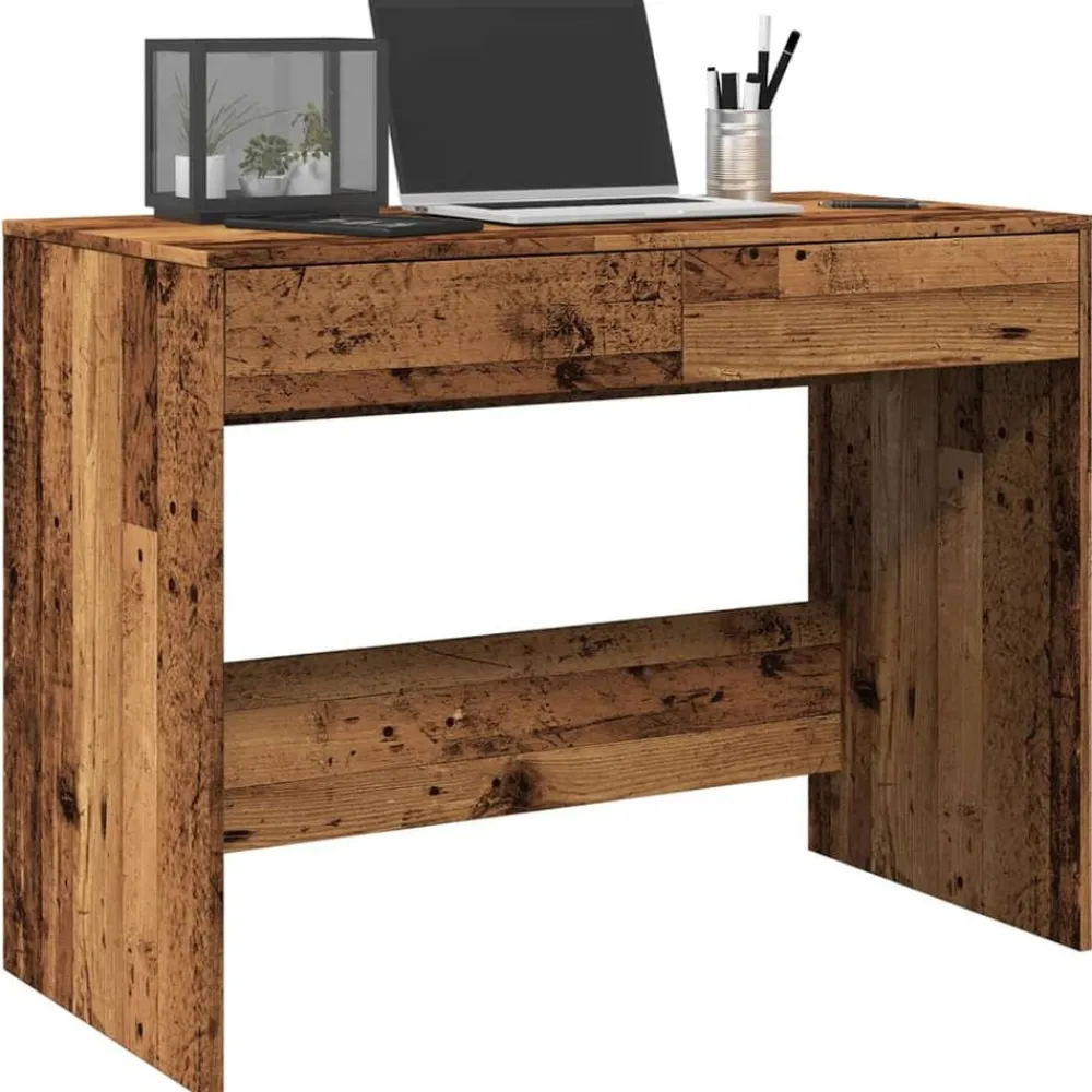 Bureau 101x50x76,5 cm bewerkt hout kleurig>vidaXL New