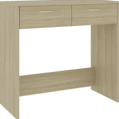 Kantoormeubelen*vidaXL Bureau 80x40x75 cm bewerkt hout kleurig Sonoma eiken