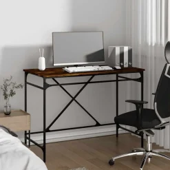 Bureau 100x50x75 cm bewerkt hout en ijzer kleurig><noscript><img width=