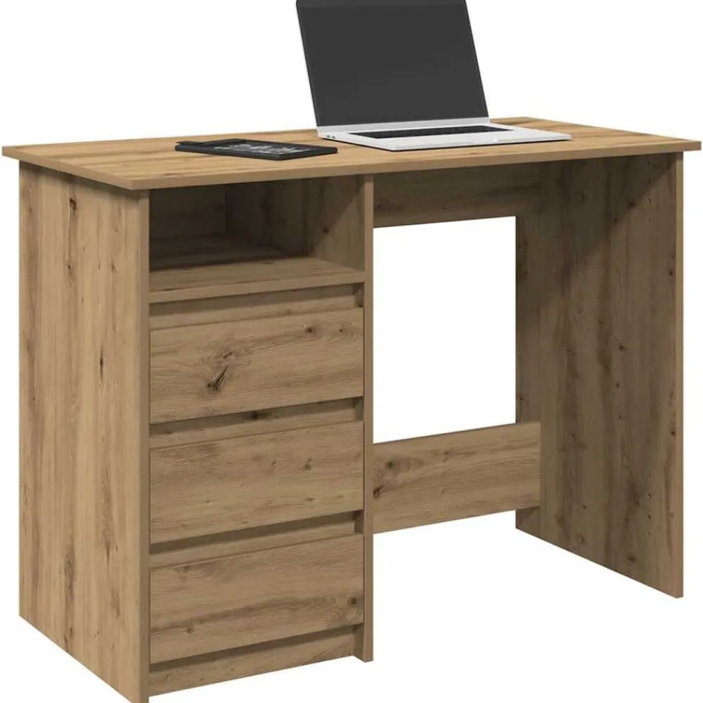 Bureau 102x50x75 cm bewerkt hout>vidaXL New