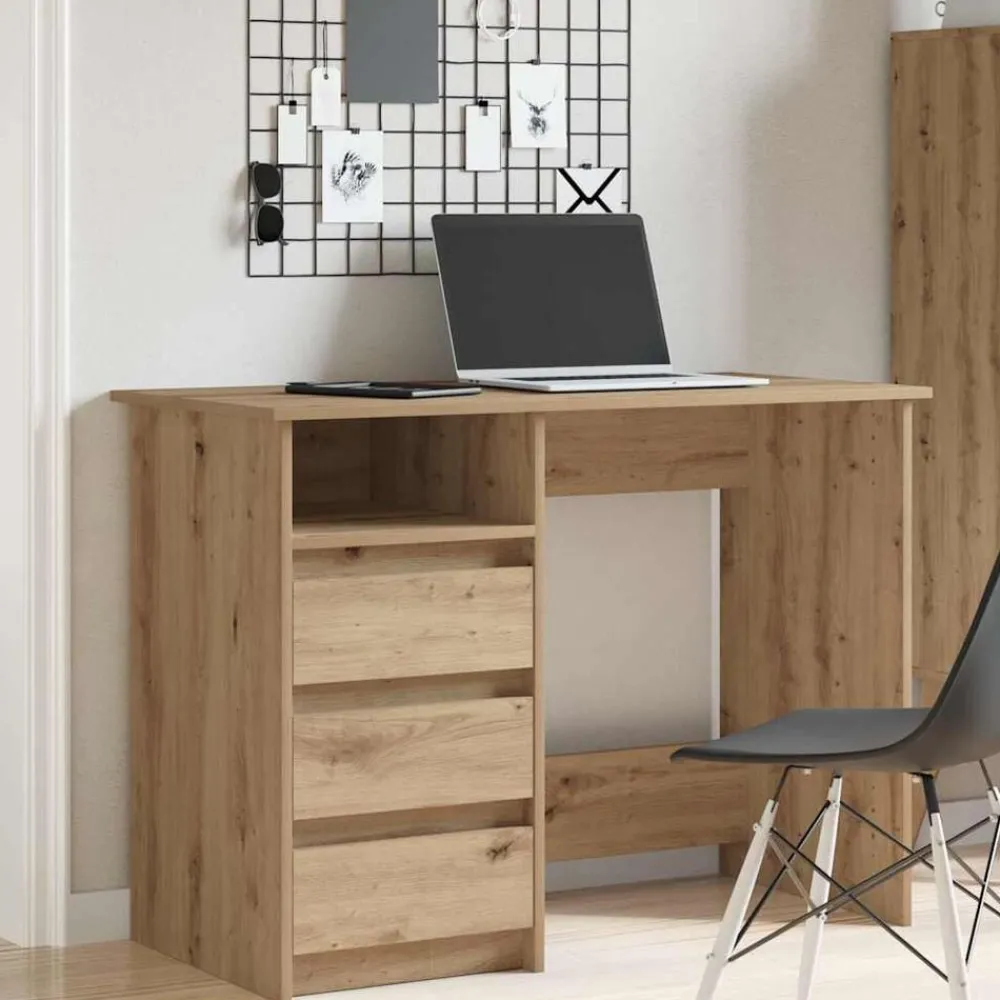Bureau 102x50x75 cm bewerkt hout>vidaXL New