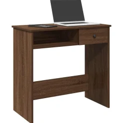 Kantoormeubelen*vidaXL Bureau 80x40x75 cm bewerkt hout bruin eikenkleur