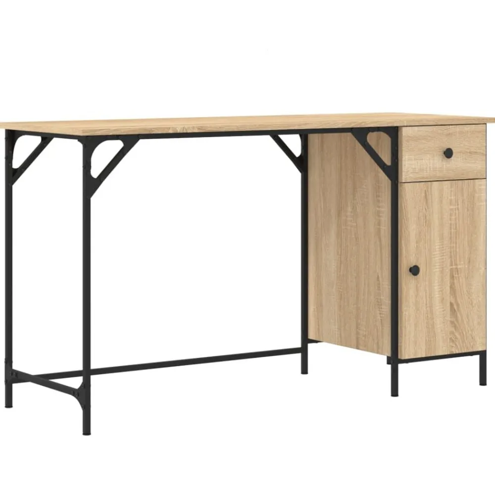 Bureau 131x48x75 cm bewerkt hout kleurig>vidaXL Hot