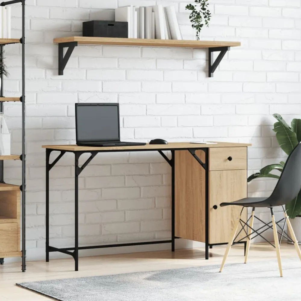 Bureau 131x48x75 cm bewerkt hout kleurig>vidaXL Hot