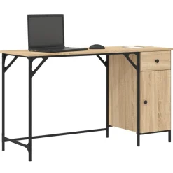 Bureau 131x48x75 cm bewerkt hout kleurig><noscript><img width=