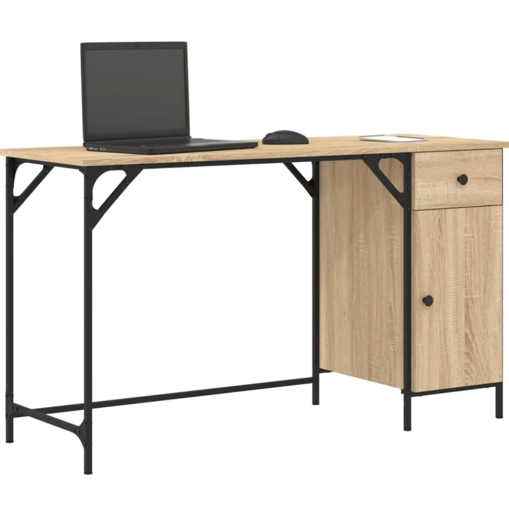 Bureau 131x48x75 cm bewerkt hout kleurig>vidaXL Hot