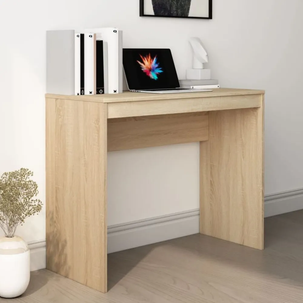 Kantoormeubelen*vidaXL Bureau 90x40x72 cm bewerkt hout kleurig Sonoma eiken