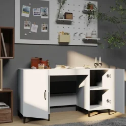 Bureau 140x50x75 cm bewerkt hout><noscript><img width=